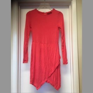 NASTY GAL Coral Asymmetric Hem Dress